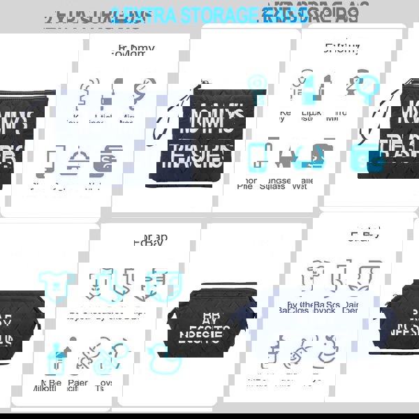 Anymom Mommy Baby Changing Bag Pink Handbag Diamond 5Pcs set with Changing Pad