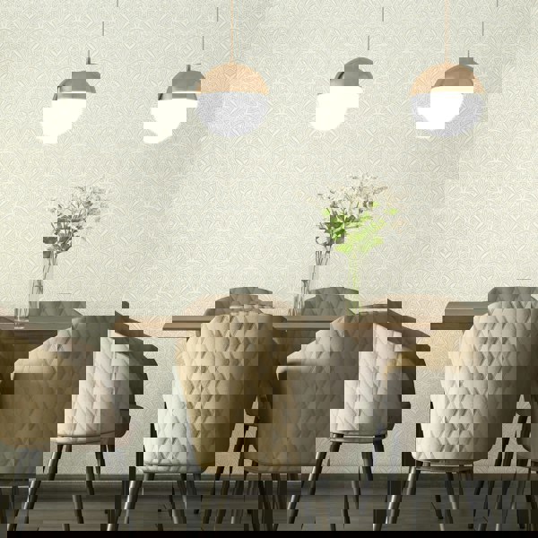 Hoopla Walls Deco Fan - Natural 10m Wallpaper