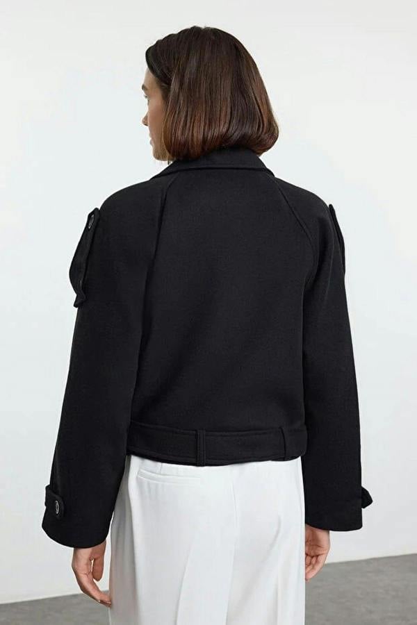 WOVCOR Soft Textured Seasonal Short Cashmere Jacket Coat