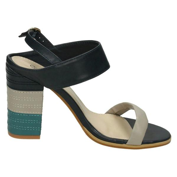 Spot On Ladies Spot On High Stitched Heel Mule Sandals