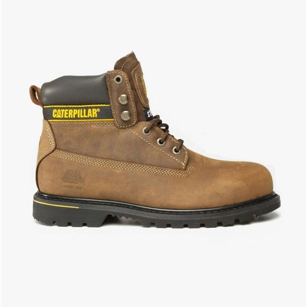 CAT HOLTON S3 Leather Safety Boots   in  Brown