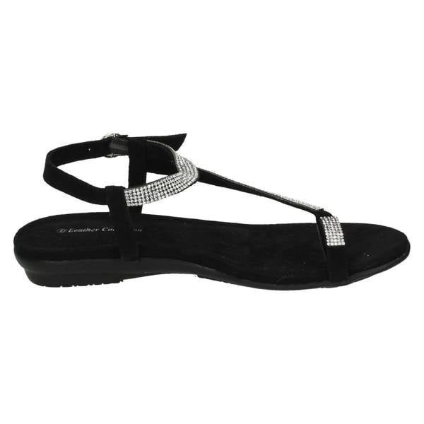 Leather Collection Ladies Leather Collection Y Strap Toe Loop Sandals