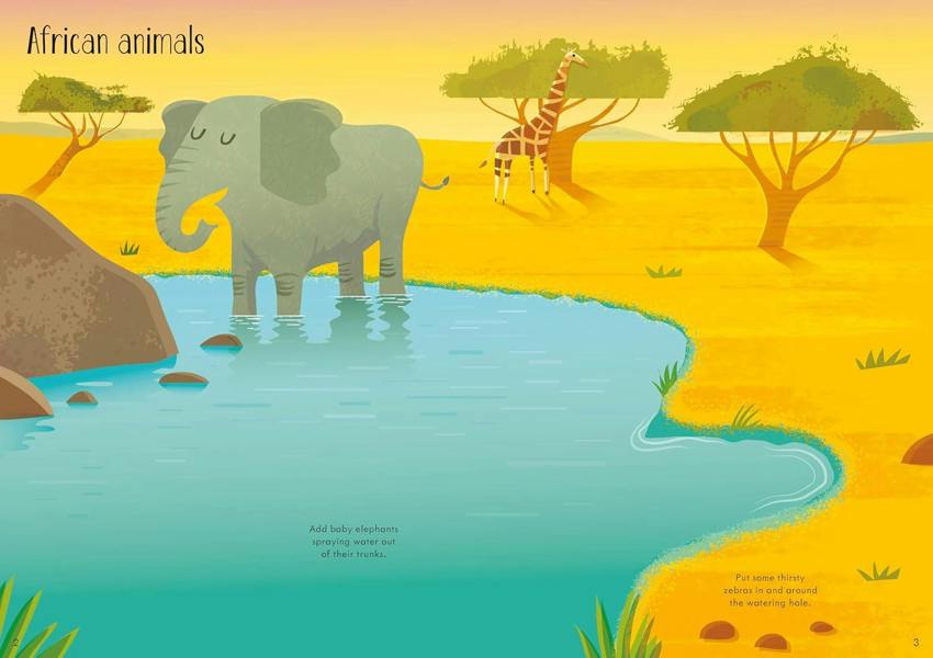 Usborne Animals Activity Pack 3 Books Box Set | Sticker Book with 200+ Stickers, Colouring Book & Spotting Activity Book for Kids