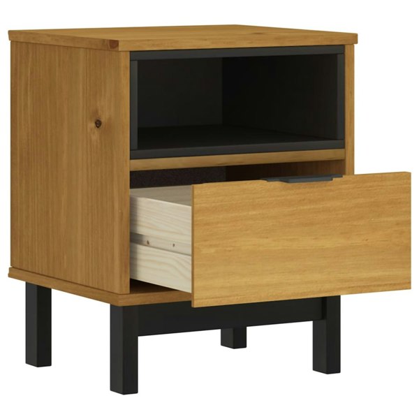 Berkfield Bedside Cabinet "FLAM" 40x35x50 cm Solid Wood Pine