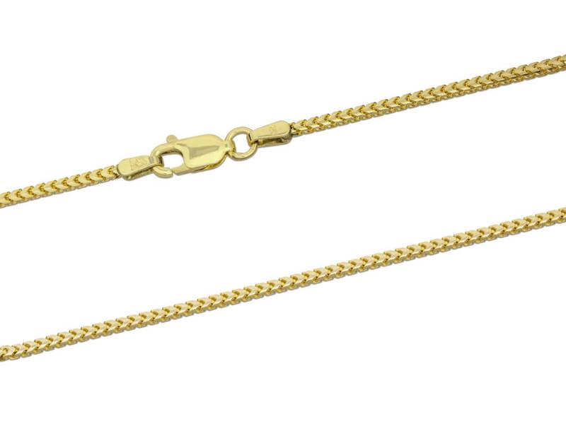 Cooksongold 9ct Yellow Gold Franco Necklace Chain, Fully UK Hallmarked