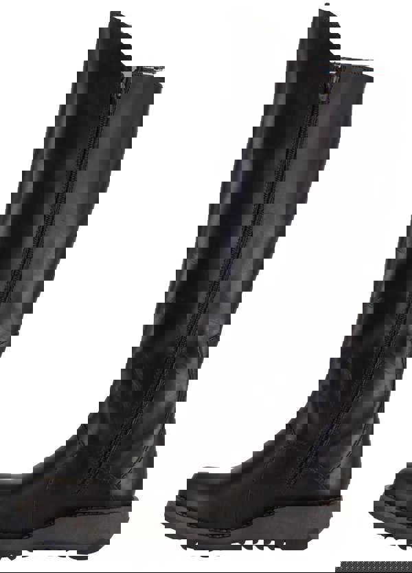 Fly London Mol 2 Womens Zip-Up Leather Wedged Knee High Leg Boots