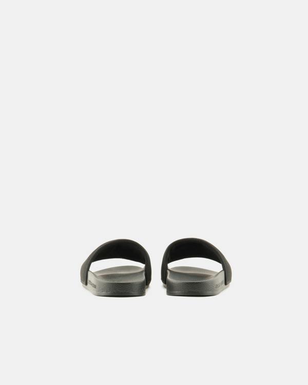 Armani Exchange Mens A|X Logo Sliders - Black/Optical White S277 - CHO - Designer Mens Slides