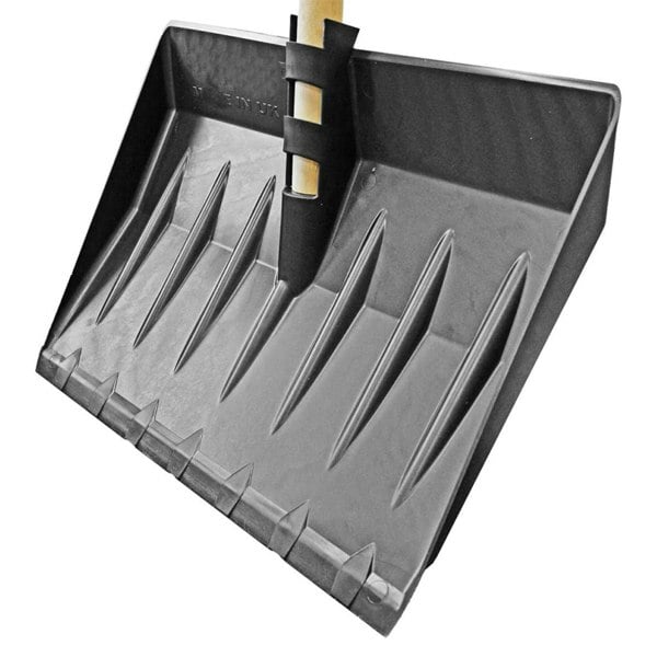 Black Snow Shovel Spade With Wooden handle