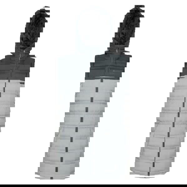 Mountain Warehouse Mens Seasons Hooded Padded Gilet - Light Grey - 