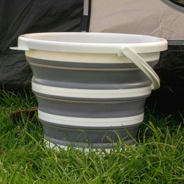 OLPRO Camping Shower Bundle - Fibreglass Toilet / Shower Tent, 10L Collapsible Folding Bucket, USB Battery Portable Shower