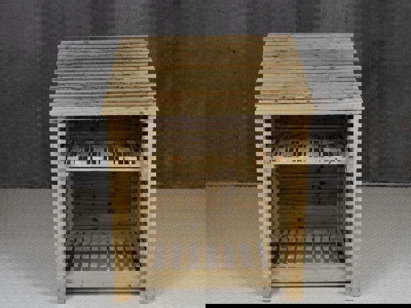 Arbor Garden Solutions Wooden Log Store with Shelf W-99cm, H-126cm Or 180cm, D-88cm