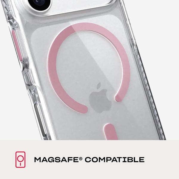 Tech21 Evo Crystal Case with MagSafe for iPhone 17/18 Pro 6.3" Clear Pink - T21-11643