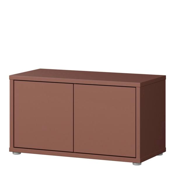 Furniture To Go Alice Springs Bench with 2 Doors Push-to-Open in Terracotta