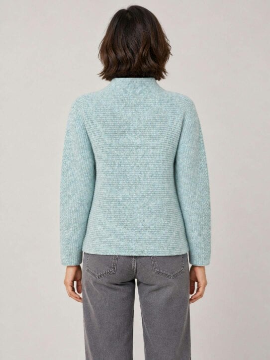 VIZ-A-VIZ Two-tone Half Cardigan Stitch Jumper