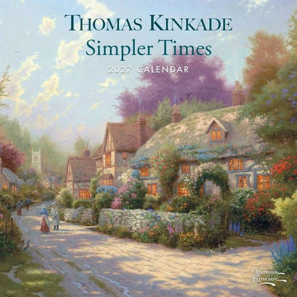 Kinkade, Simpler Times Calendar 2027, Wall Calendars, Month To View, Art, Gift