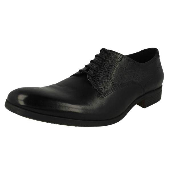 Clarks Mens Clarks Textured Leather Lace Up Shoes Gilmore Walk