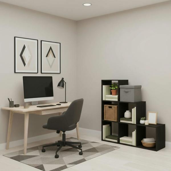 WALPLUS Sturdy Pelli Cubic Storage Cabinet, 3-2-1, Espresso for Small Spaces
