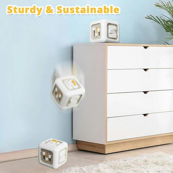 Dyzi Montessori Sensory Cube Engaging Toy for Baby & Toddler Motor Skill Development
