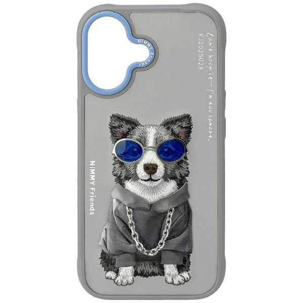 Nimmy Friends Nimmy Glasses Cool Dog Case with MagSafe for iPhone 17 6.3" Grey Blue - N-YJ-IP17-028