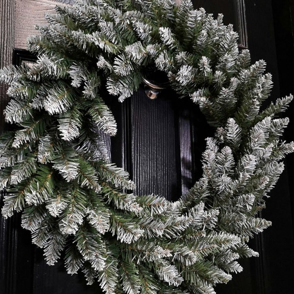 Samuel Alexander 60cm Snow Tip Christmas Wreath with 160 Bullet Tips