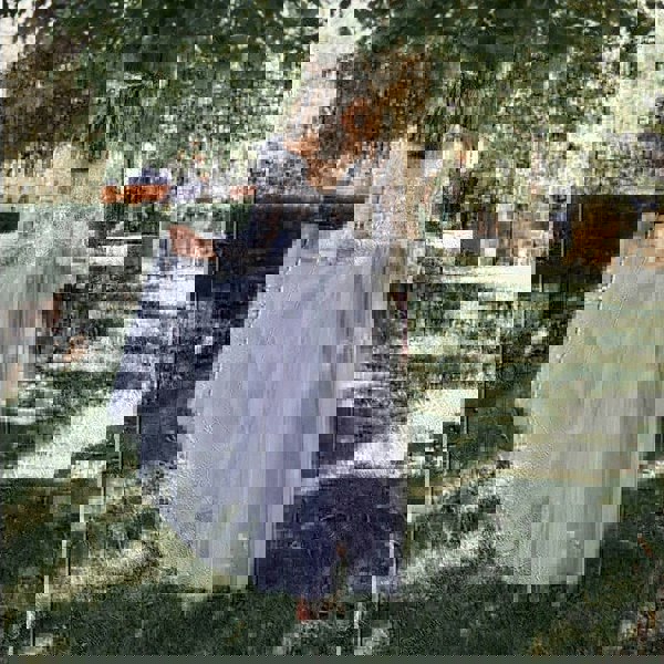 Rear detailing of classic dress