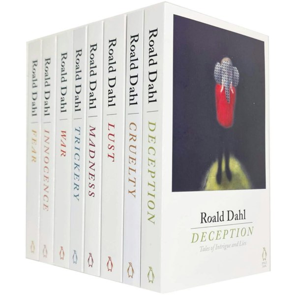 Penguin Roald Dahl 8 Books Collection Set (Deception, Madness, Cruelty, Lust, Innocence, Fear, War)