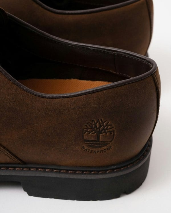 Timberland Earthkeepers Stormbuck Plain Toe Mens Oxford - Dark Brown Nubuck - CHO - Designer Mens Shoes