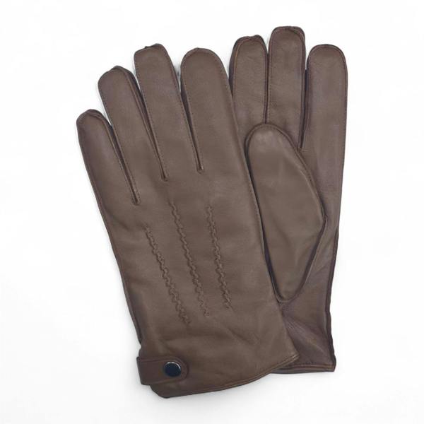 Infinity Leather Men’s Italian Leather Warm Wool-Lined Winter Gloves - M-LGV-505