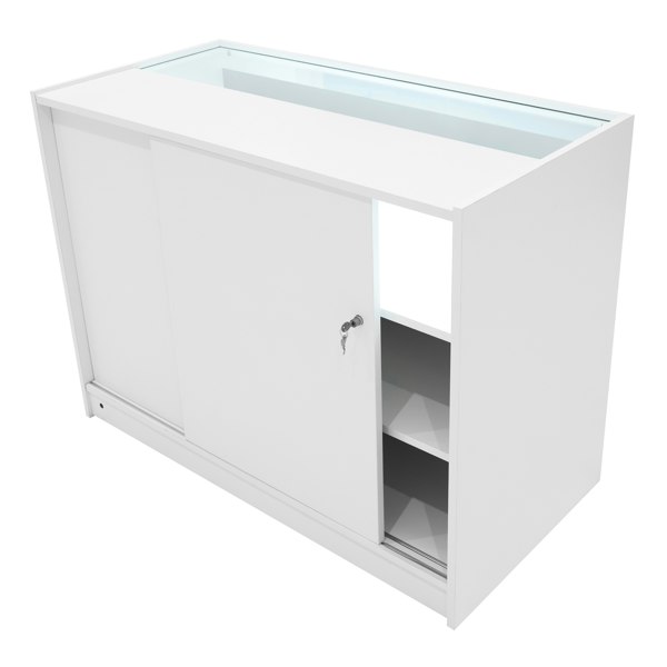 Monstershop Triton LED Shop Counter Set K1200, B1200 & CM60 - White