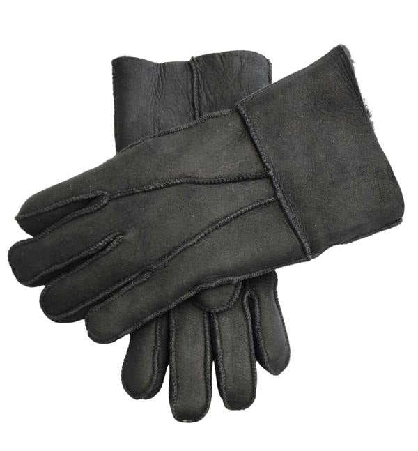 Infinity Leather Unisex Sheepskin Suede Gloves with Roll Up/Down Cuff