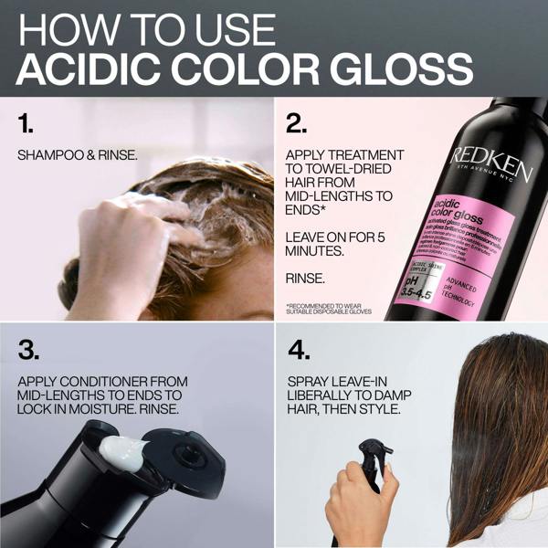 Redken Acidic Color Gloss Sulphate-Free Shampoo Glass-Like Shine for Colour Treated Hair 500ml - Additional 5