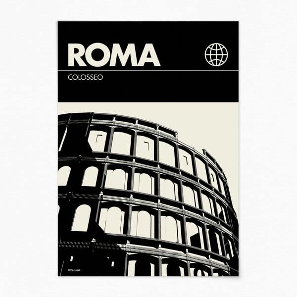 Reign&Hail Rome - Graphic Travel Poster