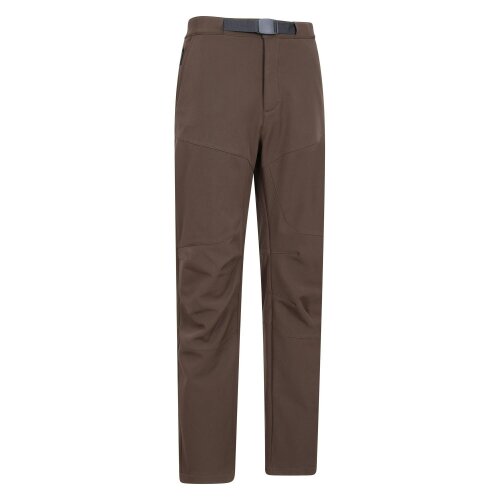 Mountain Warehouse Mens Rockcliffe Softshell Hiking Trousers - Brown