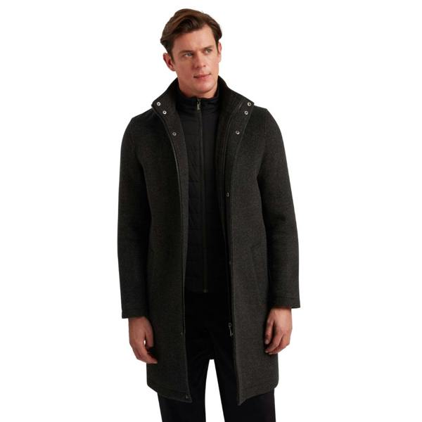 Ted Baker MMO EDERSON Wool Blend Funnel Neck Coat 2