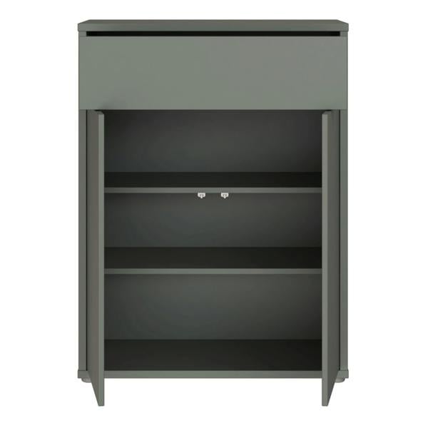 Furniture To Go Alice Springs Shoe Cabinet with 2 Doors Push-to-Open & 1 Drawer Push-to-Open in Sage Green