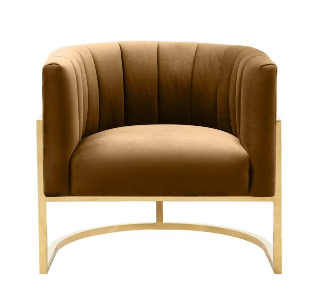 Furniture Edit Magnolia Cognac Velvet Chair