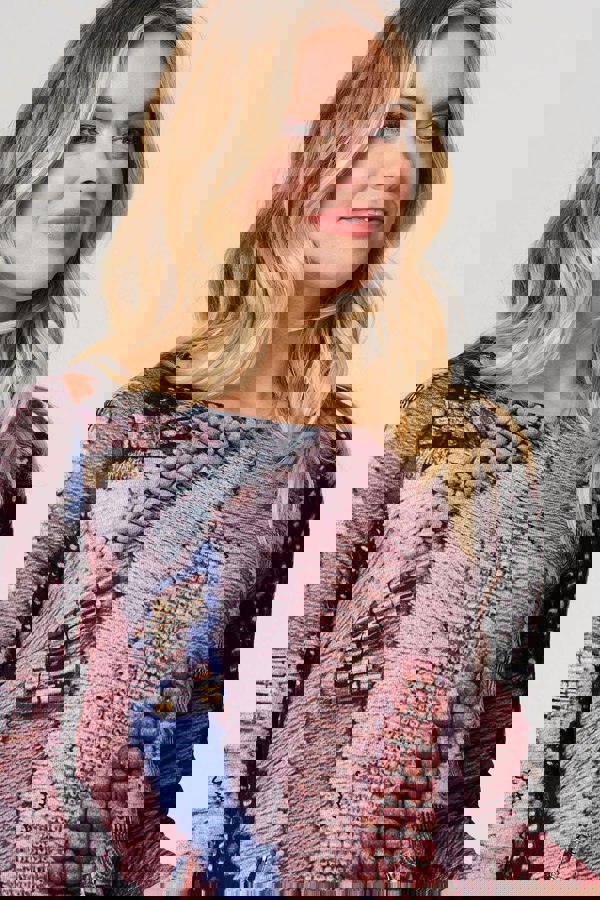 Pink | Printed 3/4 Sleeve Tunic Dress