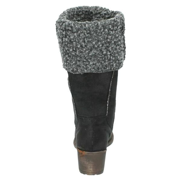Spot On Ladies Spot On Mid Heel Fleece Lined Boot