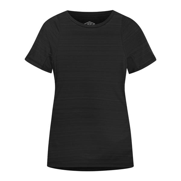 Umbro Womens/Ladies Pro Marl Polyester Training T-Shirt - Black Marl - 