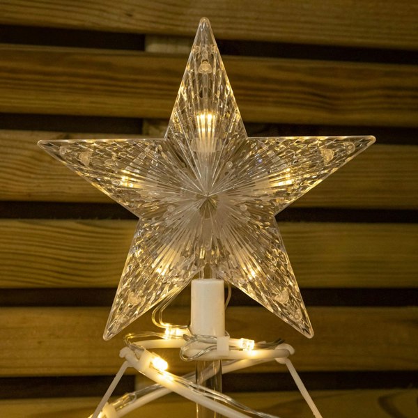 Samuel Alexander 45cm Set of 4 Light up White Spiral Christmas Tree Garden Path Lights with 100 Warm White LEDs