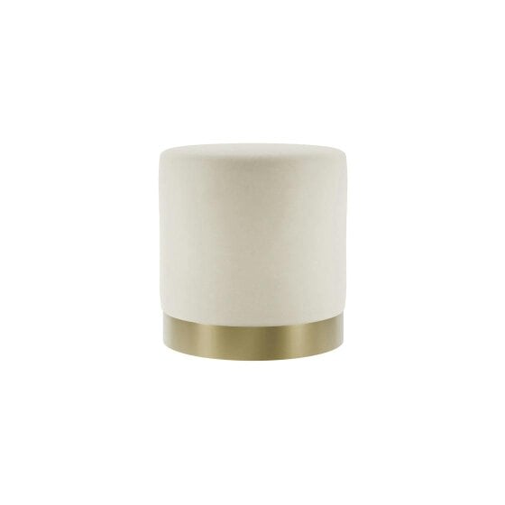 Wyld Haus Kalua Small Cream Velvet Stool Gold Base