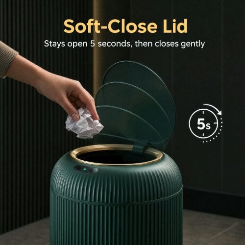 HOMCOM 10L Sensor Bin w/ Soft-Close Lid, Automatic Kitchen Bin