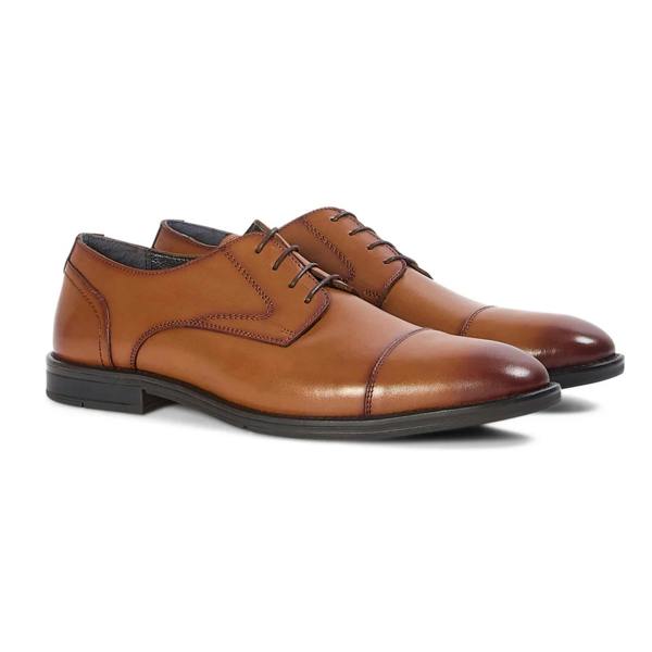 Paul Andrew Regent - Men's Tan Brown Burnished Leather Derby Shoes