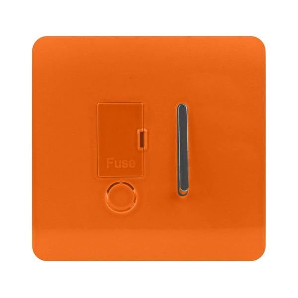 Trendi Switch 13 Amp Fused Spur with Flex Outlet in Sunset Orange