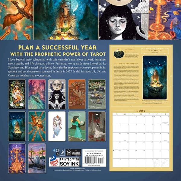 Tarot Calendar 2027, Wall Calendars, Month To View, Lifestyle, Gift