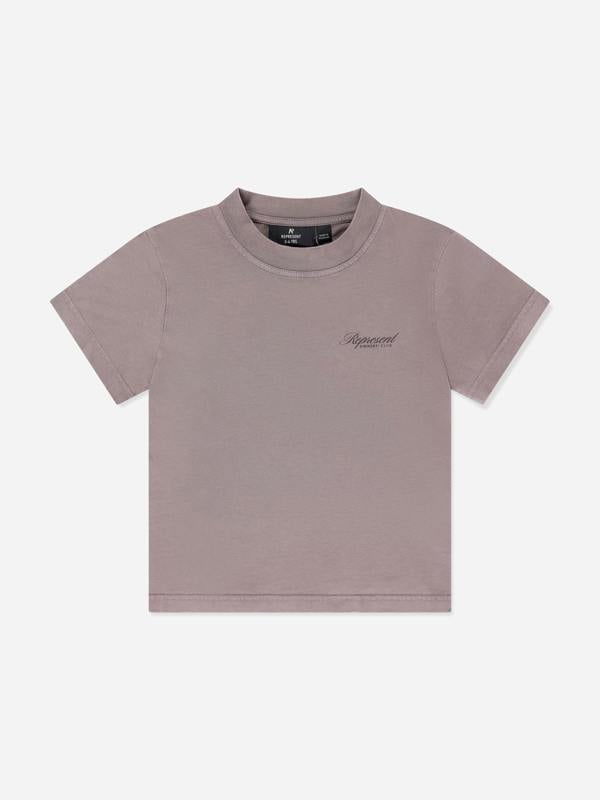 REPRESENT Kids Mini Owners Club Script T-Shirt in Brown