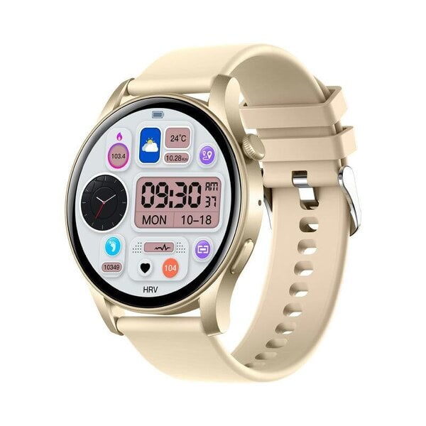 Karen M Smartwatch 1.43" AMOLED Display, Steel Case, Bluetooth, Heart Rate, Voice Assistant, iOS & Android