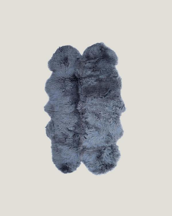 Steel Grey Quad Long Sheepskin Rug
