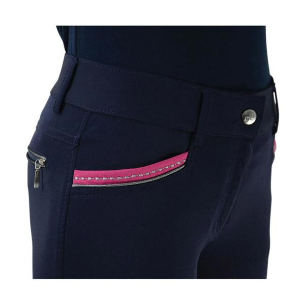 HyFASHION Womens/Ladies Mizs Eugenie Breeches - Navy/Pink - 