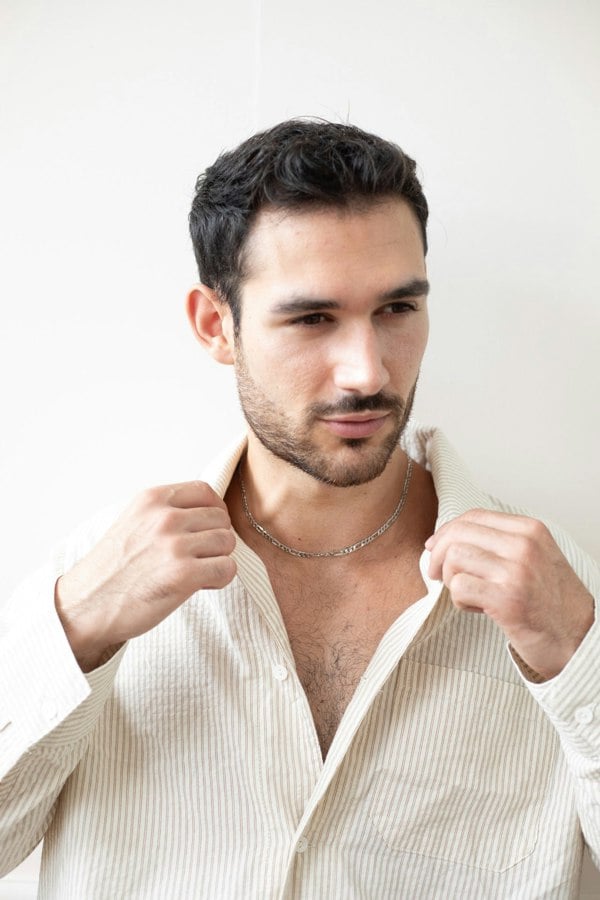 SVNX Figaro Chain Necklace in Silver Colour